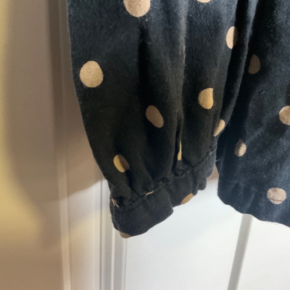 Dark navy Polk dots oversized button shirt M - Picture 5 of 9